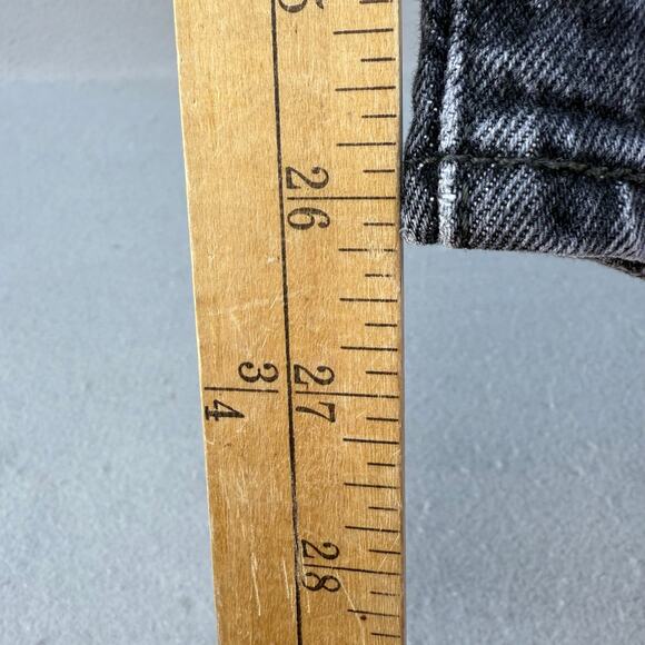 Levi's Jeans Women's 29 (8) Black Ribcage Straight Ankle Button Fly Big E VTG - Picture 13 of 14